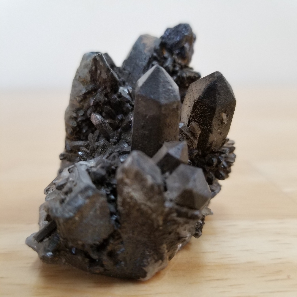 ✅Vintage Rare Collectible Real Black Crystal & Fools Gold Handmade #1131, B25 - Picture 8 of 13